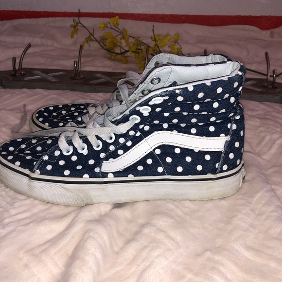 polka dot vans high tops
